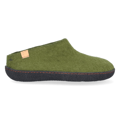 Slipa Wolvilt Instap Pantoffels Olive Green Slipa Wolvilt Instap Pantoffels Olive Green