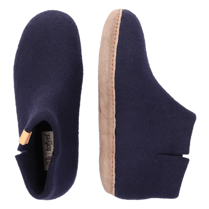 Mula Wolvilt Sloffen Navy Blue