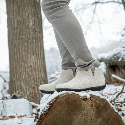 Rabara Wolvilt Sloffen Natural Delta