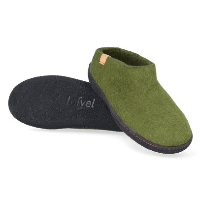 Slipa Wolvilt Instap Pantoffels Olive Green