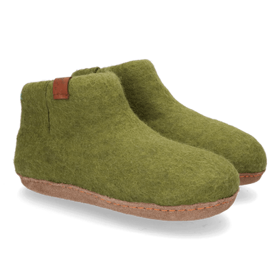 Mula Wolvilt Sloffen Olive Green