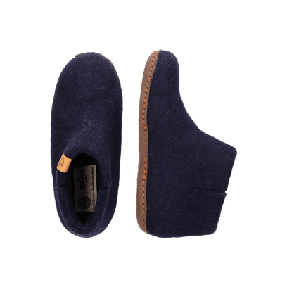 Luna Kids Wolvilt Sloffen Navy Blue