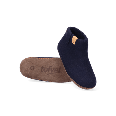 Luna Kids Wolvilt Sloffen Navy Blue