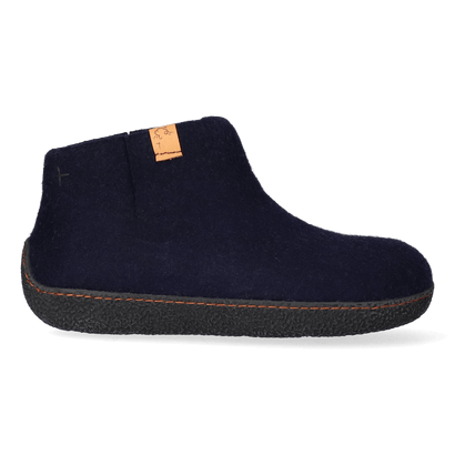 Rabara Wolvilt Sloffen Navy Blue