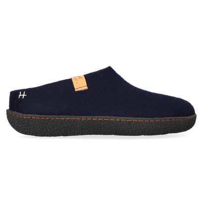 Slipa Wolvilt Instap Pantoffels Navy Blue