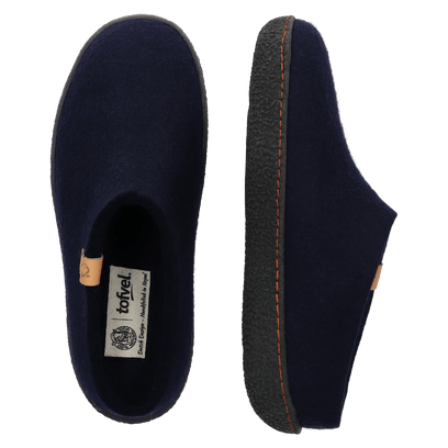 Slipa Wolvilt Instap Pantoffels Navy Blue