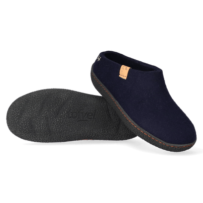 Slipa Wolvilt Instap Pantoffels Navy Blue