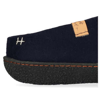 Slipa Wolvilt Instap Pantoffels Navy Blue