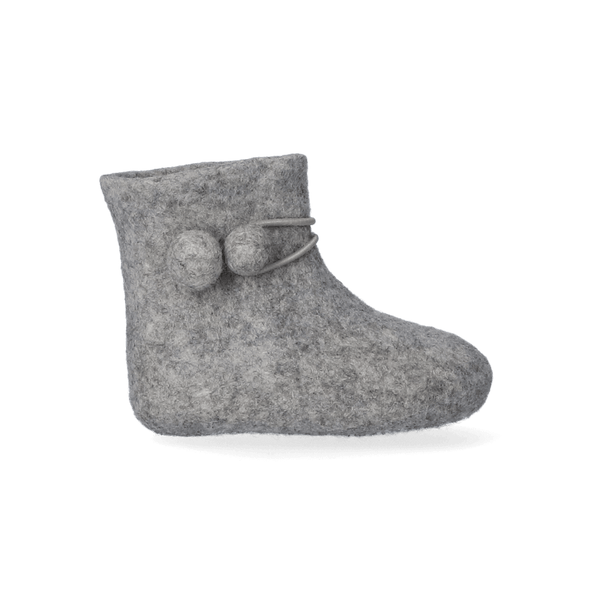 Juna + Lala Wolvilt Baby Slofjes Grey