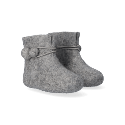 Juna + Lala Wolvilt Baby Slofjes Grey