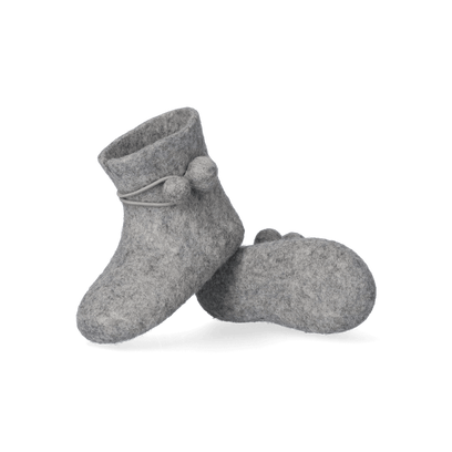 Juna + Lala Wolvilt Baby Slofjes Grey