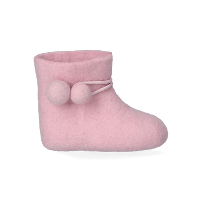 Juna + Lala Wolvilt Baby Slofjes Pink