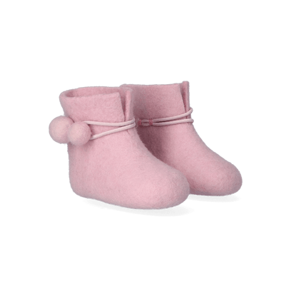 Juna + Lala Wolvilt Baby Slofjes Pink