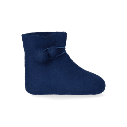 Juna + Lala Wolvilt Baby Slofjes Blue