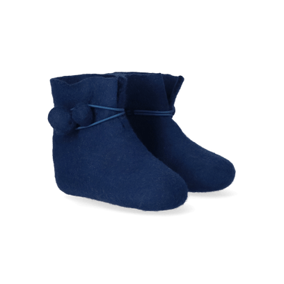 Juna + Lala Wolvilt Baby Slofjes Blue